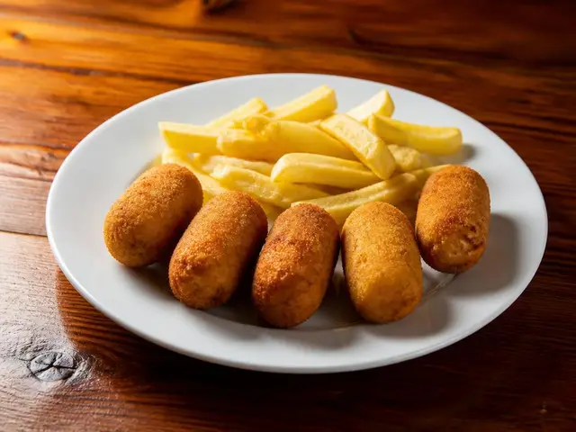 CINCO CROQUETAS Y PATATAS